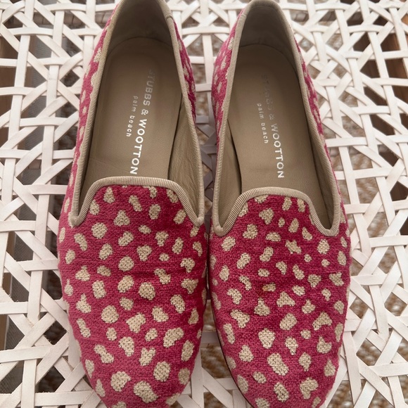 Stubbs & Wilton pink leopard cheetah loafers Palm Beach - Picture 4 of 7